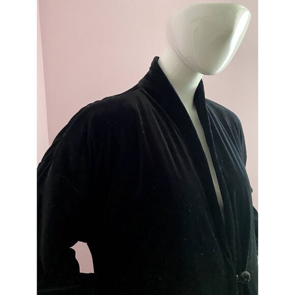 VTG Victoria’s Secret Collection Velvet Duster Coat Jacket MEDIUM Chinoiserie - Picture 6 of 13
